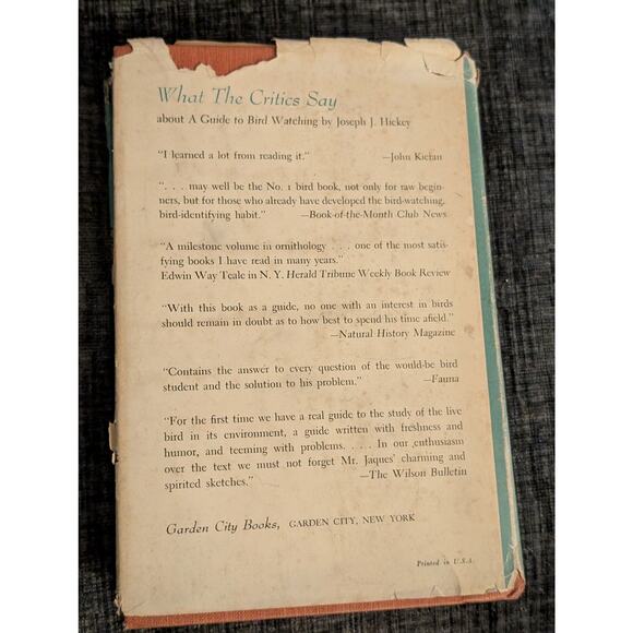 A  Guide To  BIRD WATCHING  BJOSEPH J. HICKEY - Picture 2 of 12